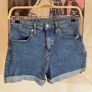 High Rise Denim Shorts